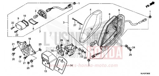 FEU ARRIERE (VT750C/CA/CS) VT750CSD de 2013